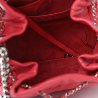 Chanel Lambskin Quilted Small CC Chain Drawstring Bucket Bag Pink 4 of 4