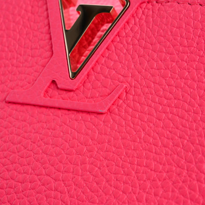 Louis Vuitton Taurillon Monogram Tuffetage Capucines Mini Fluo Pink 10 of 12