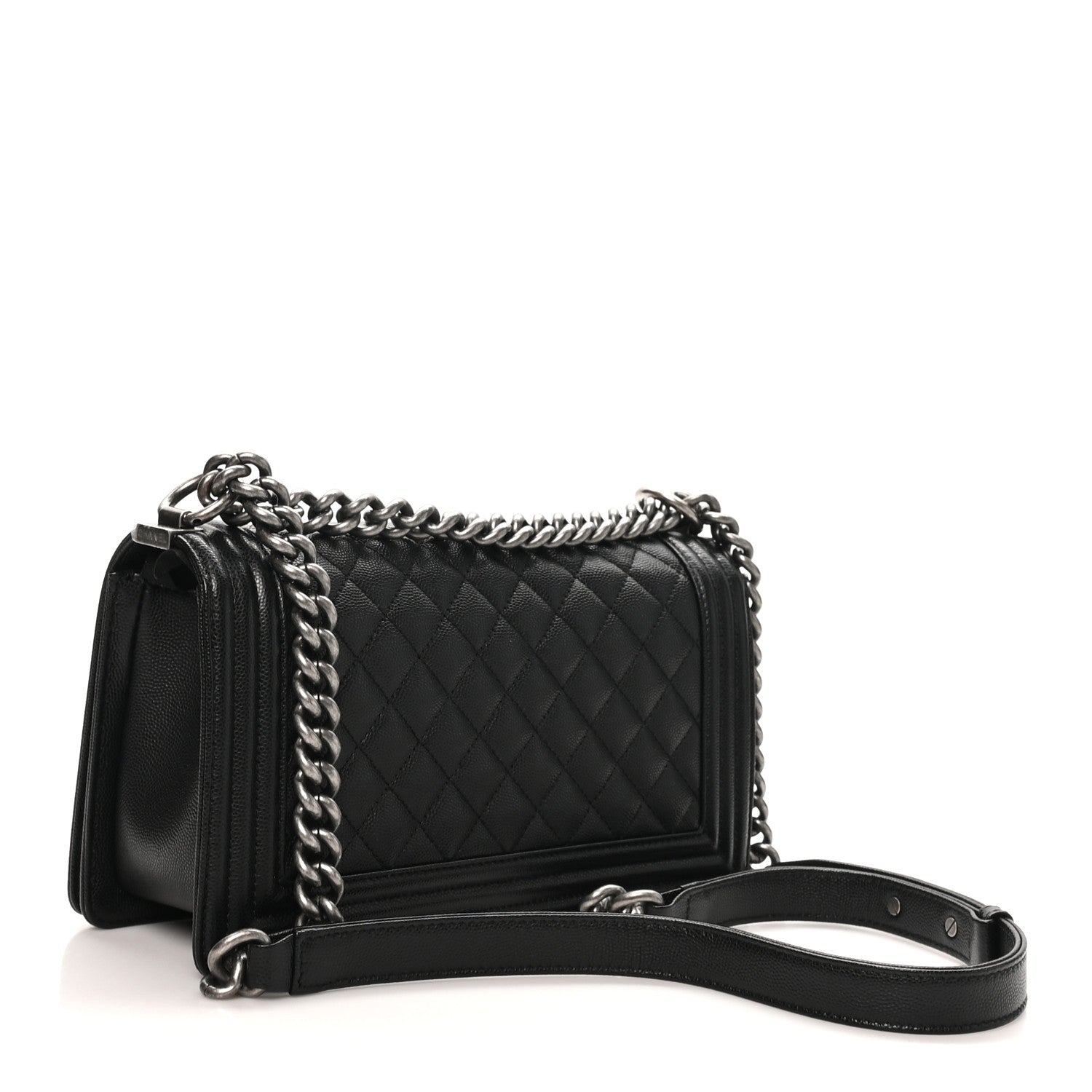 Chanel Caviar Quilted Medium Boy Flap Black 3 of 10
