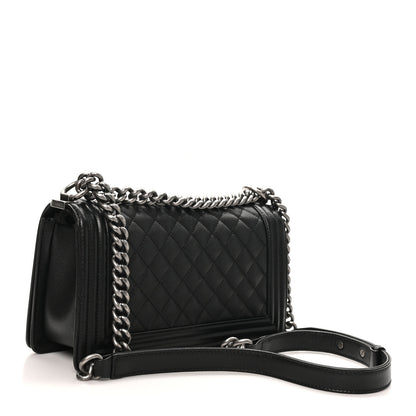 Chanel Caviar Quilted Medium Boy Flap Black 3 of 10