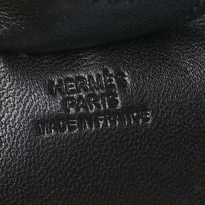 Hermes Milo Lambskin Grigri Rodeo Horse Bag Charm MM So Black 3 of 5