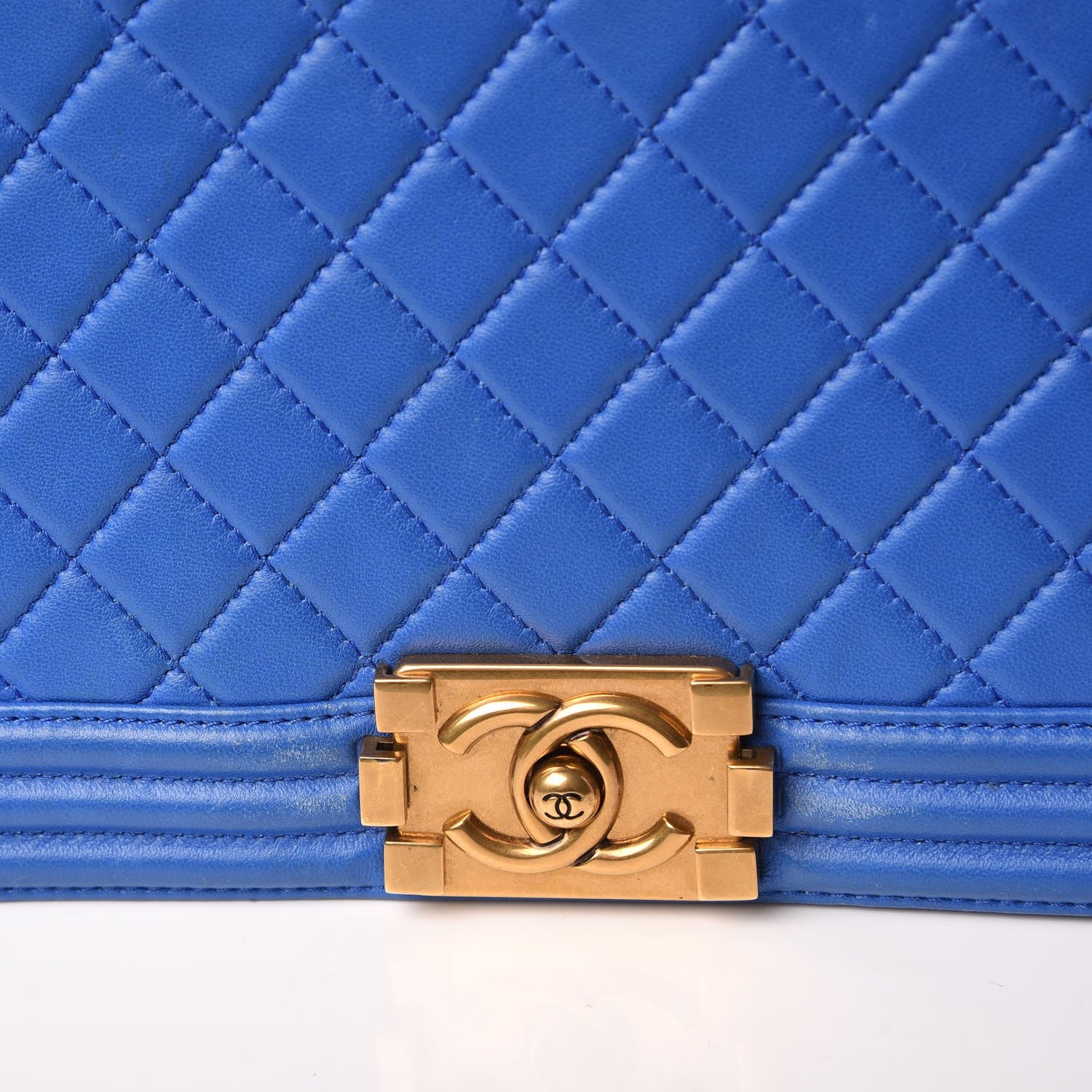 Chanel Lambskin Quilted New Medium Boy Flap Blue 18 of 19