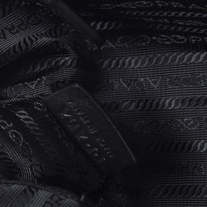 Prada Tessuto Nylon Ruffle Bauletto Nero Black 7 of 11