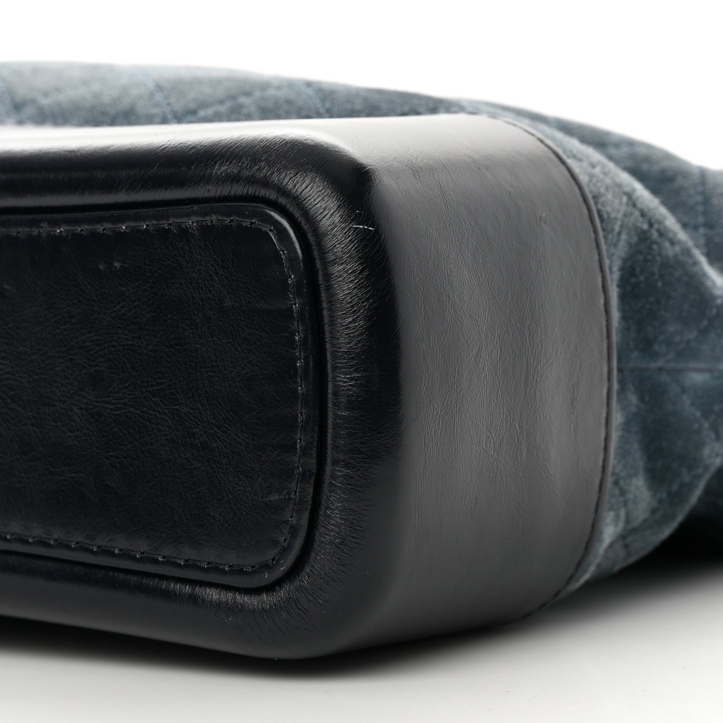Suede Calfskin Quilted Medium Gabrielle Hobo Blue