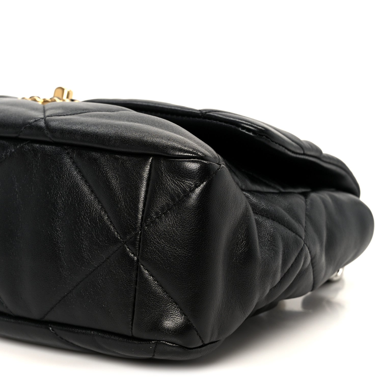 Chanel Goatskin Quilted Large Chanel 19 Flap Black 10 of 10
