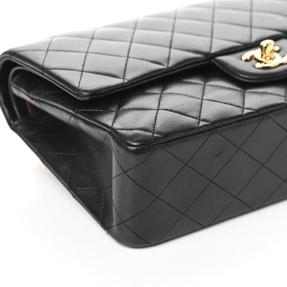 Chanel Lambskin Quilted Medium Double Flap Black 9 of 10
