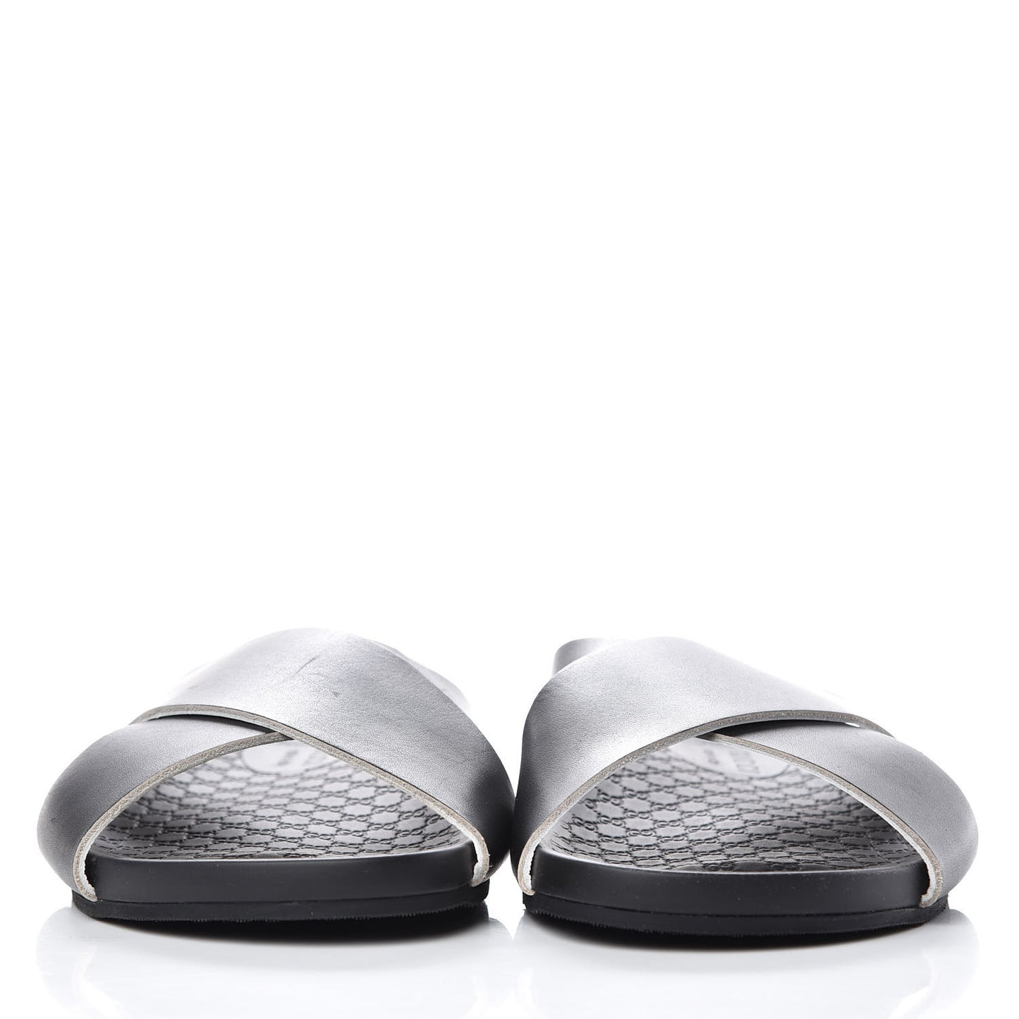 Calfskin Guccissima Mens Zen Slide Sandals 6.5 Black
