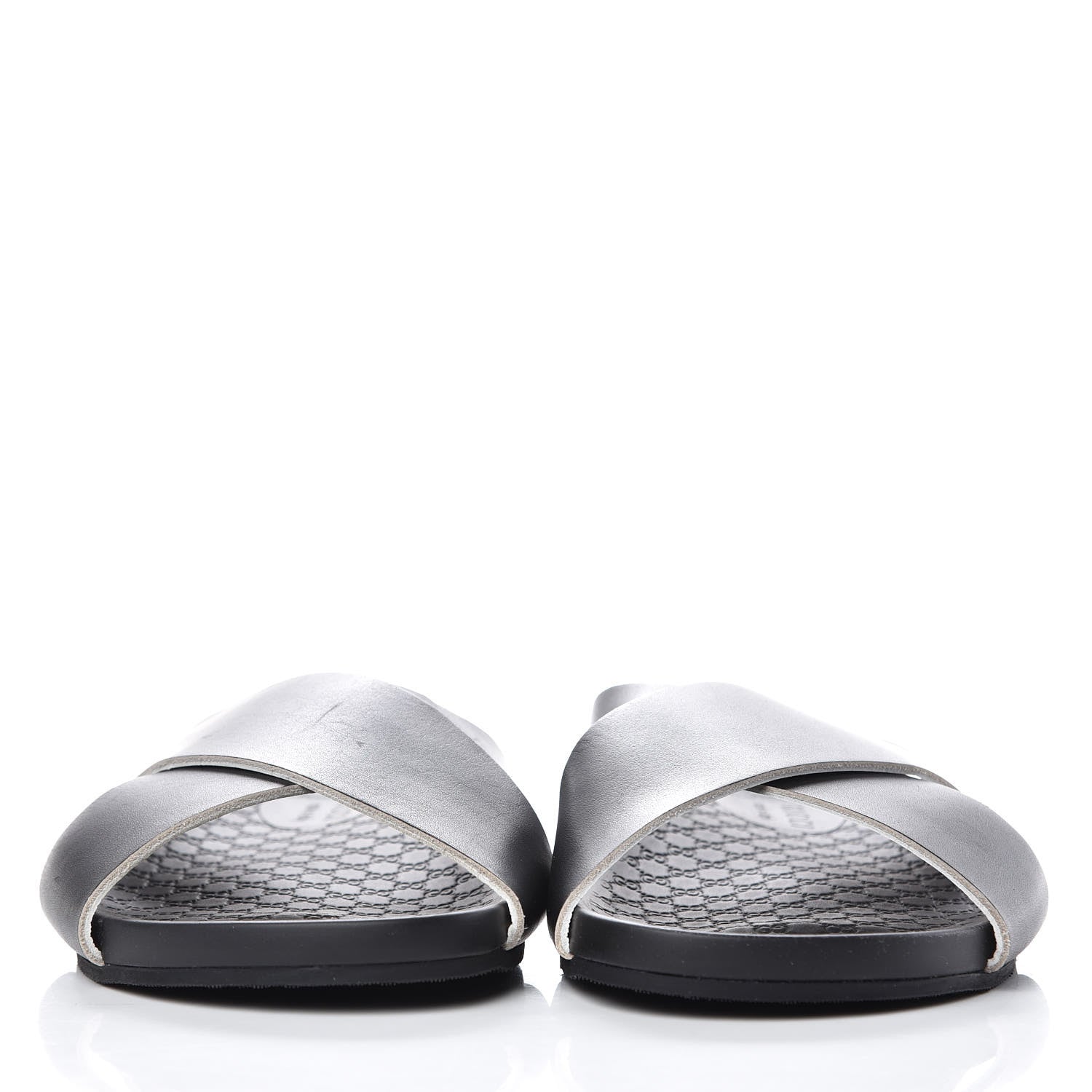 Gucci Calfskin Guccissima Mens Zen Slide Sandals 6.5 Black 2 of 9