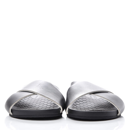 Gucci Calfskin Guccissima Mens Zen Slide Sandals 6.5 Black 2 of 9
