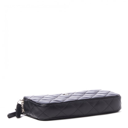 Chanel Lambskin Quilted Small Clutch With Chain Black 4 of 14