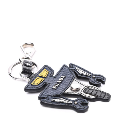 Prada Saffiano Robot Trick Keychain Black 4 of 6