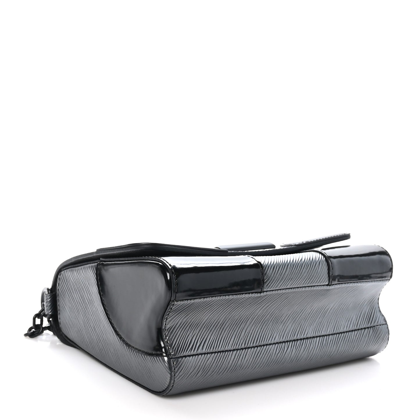 Epi Patent Twist Shoulder Bag MM Anthracite Nacre