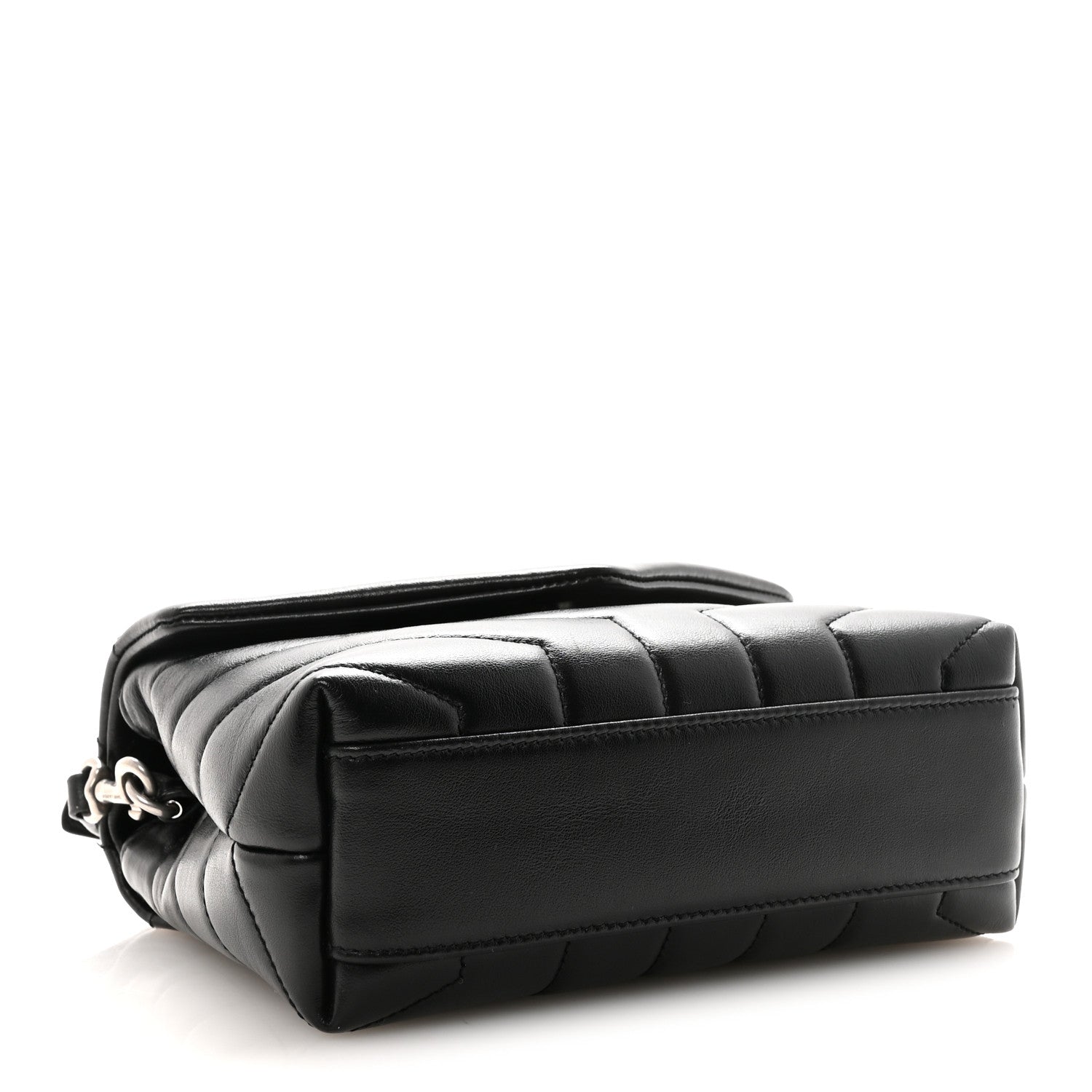 Saint Laurent Calfskin Y Quilted Monogram Toy Loulou Crossbody Bag Black 4 of 9