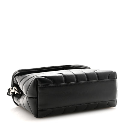 Saint Laurent Calfskin Y Quilted Monogram Toy Loulou Crossbody Bag Black 4 of 9