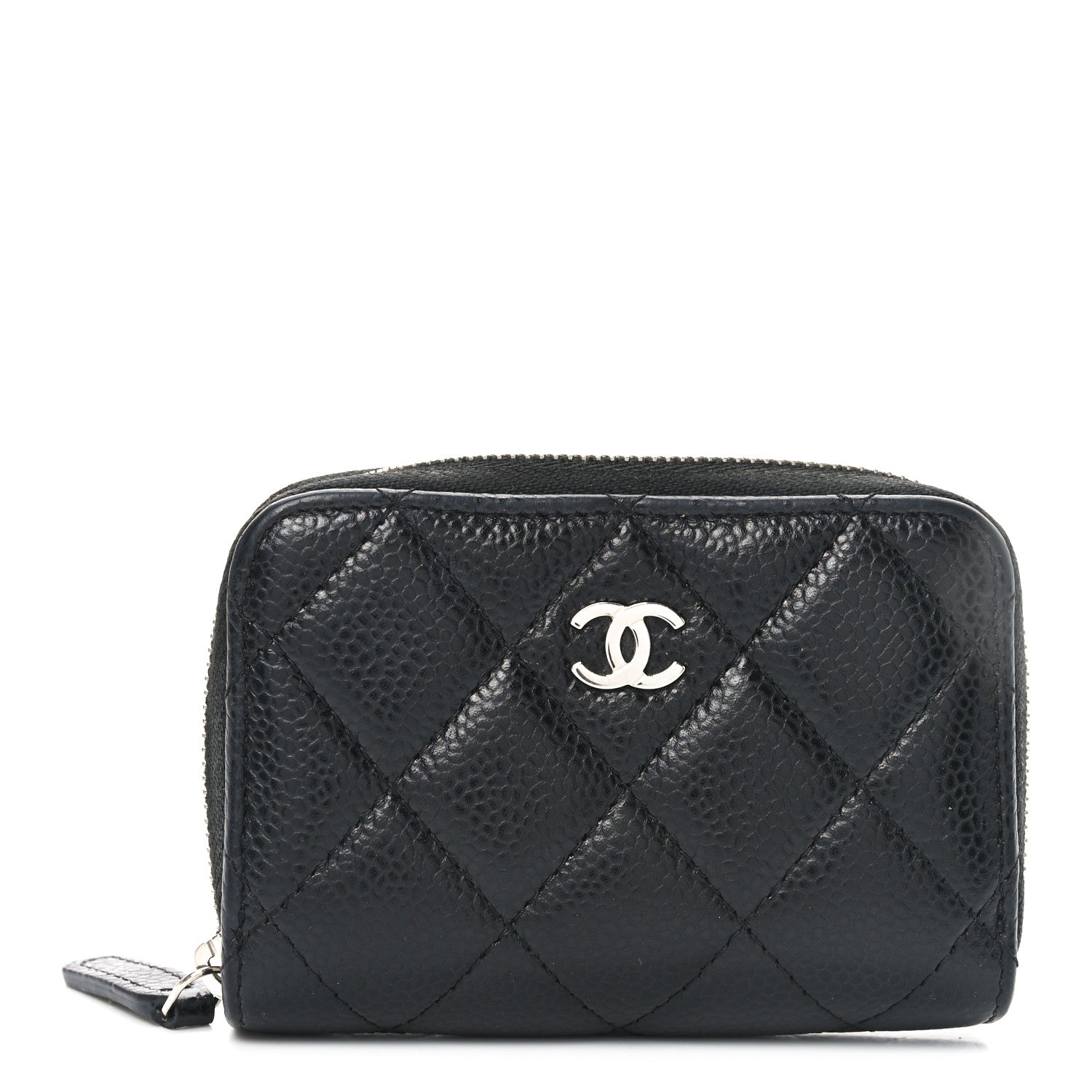 Chanel Caviar Quilted Zip Coin Purse Black 1 of 7