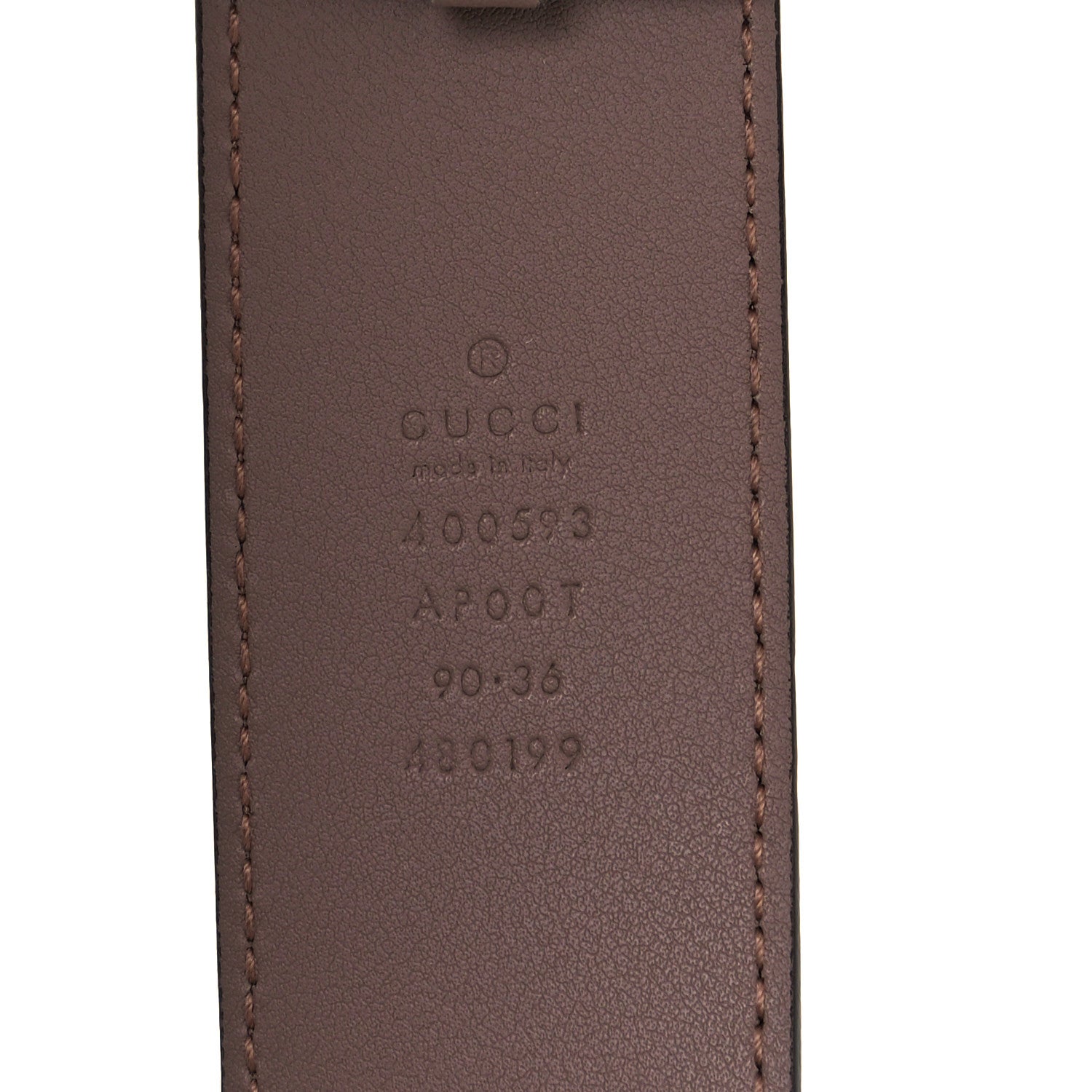 Gucci Calfskin Double G 40mm Belt 90 36 Porcelain Rose 3 of 4