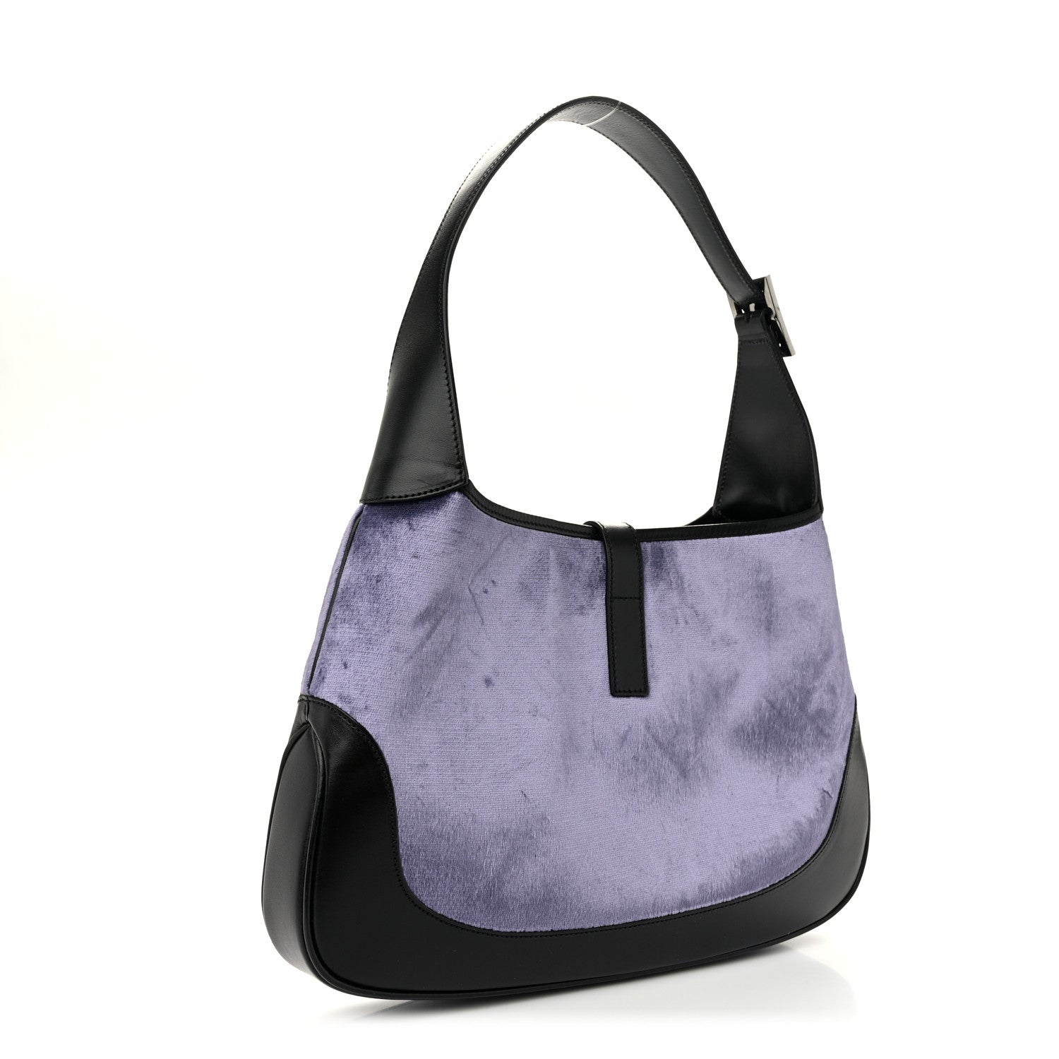 Gucci Velvet Calfskin Small Jackie O Hobo Light Purple Black 3 of 11