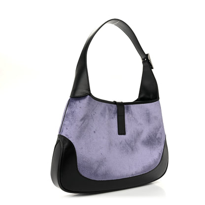 Gucci Velvet Calfskin Small Jackie O Hobo Light Purple Black 3 of 11