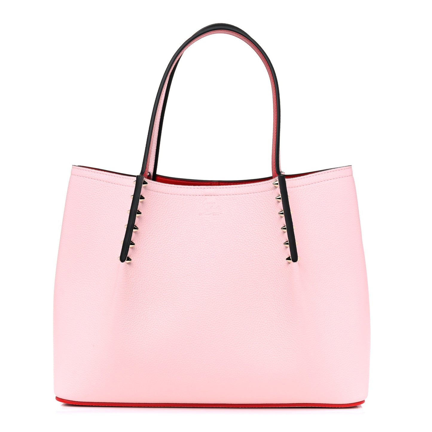 Embossed Calfskin Spiked Small Cabarock Shopper Tote Pink