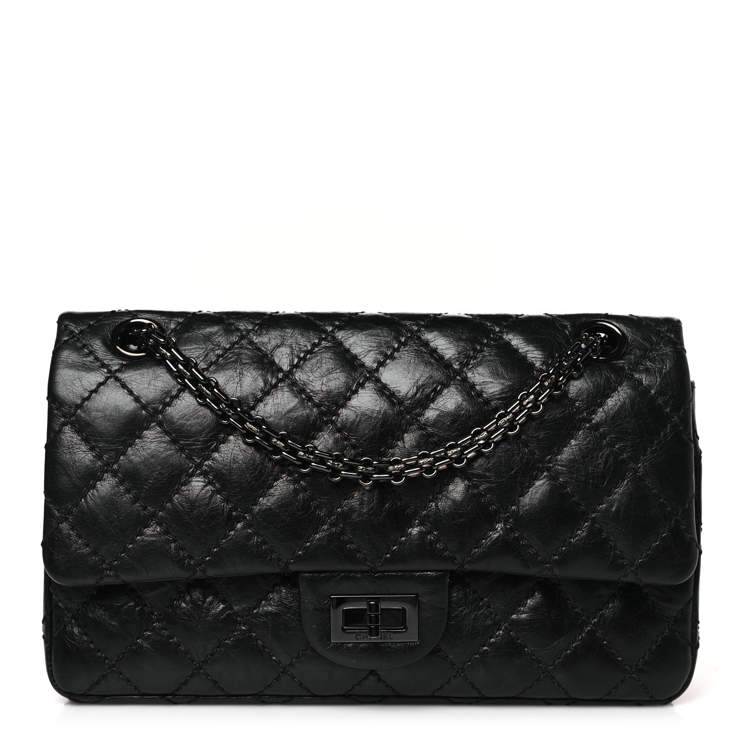 Chanel Aged Calfskin Quilted 2.55 Reissue 225 Flap So Black 1 of 9