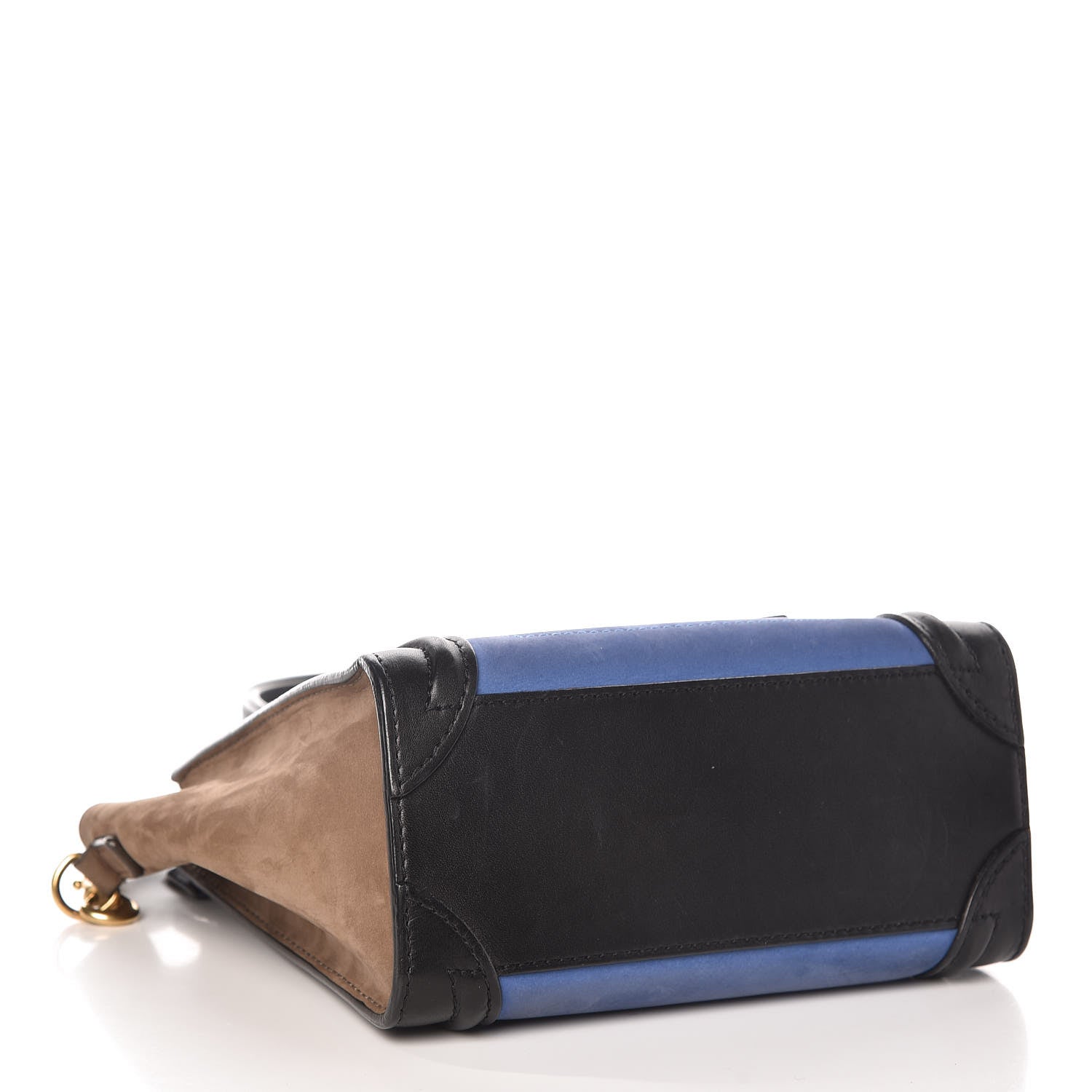 Celine Nubuck Smooth Calfskin Nano Tri-Color Luggage Royal Blue 4 of 9