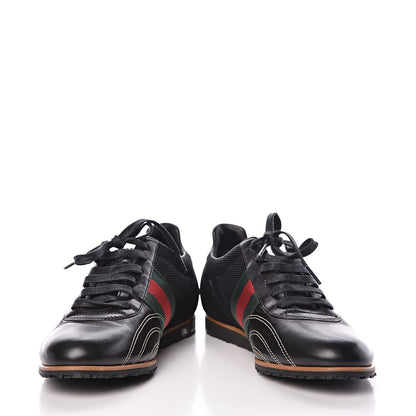 Gucci Calfskin Mesh Web Sneakers 35 Black 5 of 13