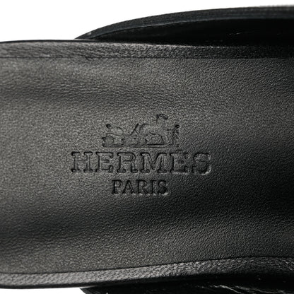 Hermes Goatskin Oz Mules 37 Black 7 of 11