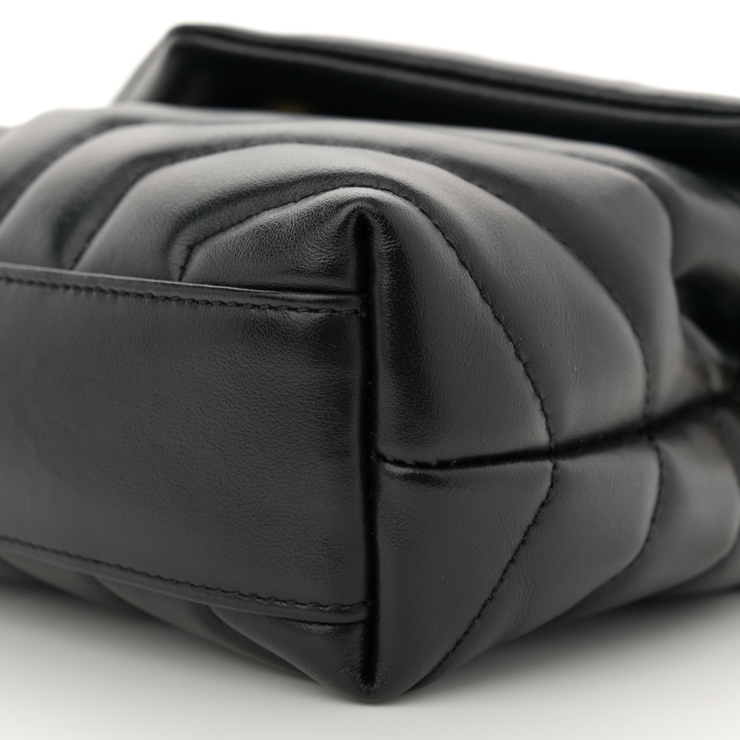 Saint Laurent Calfskin Y Quilted Monogram Toy Loulou Crossbody Bag Black 10 of 12