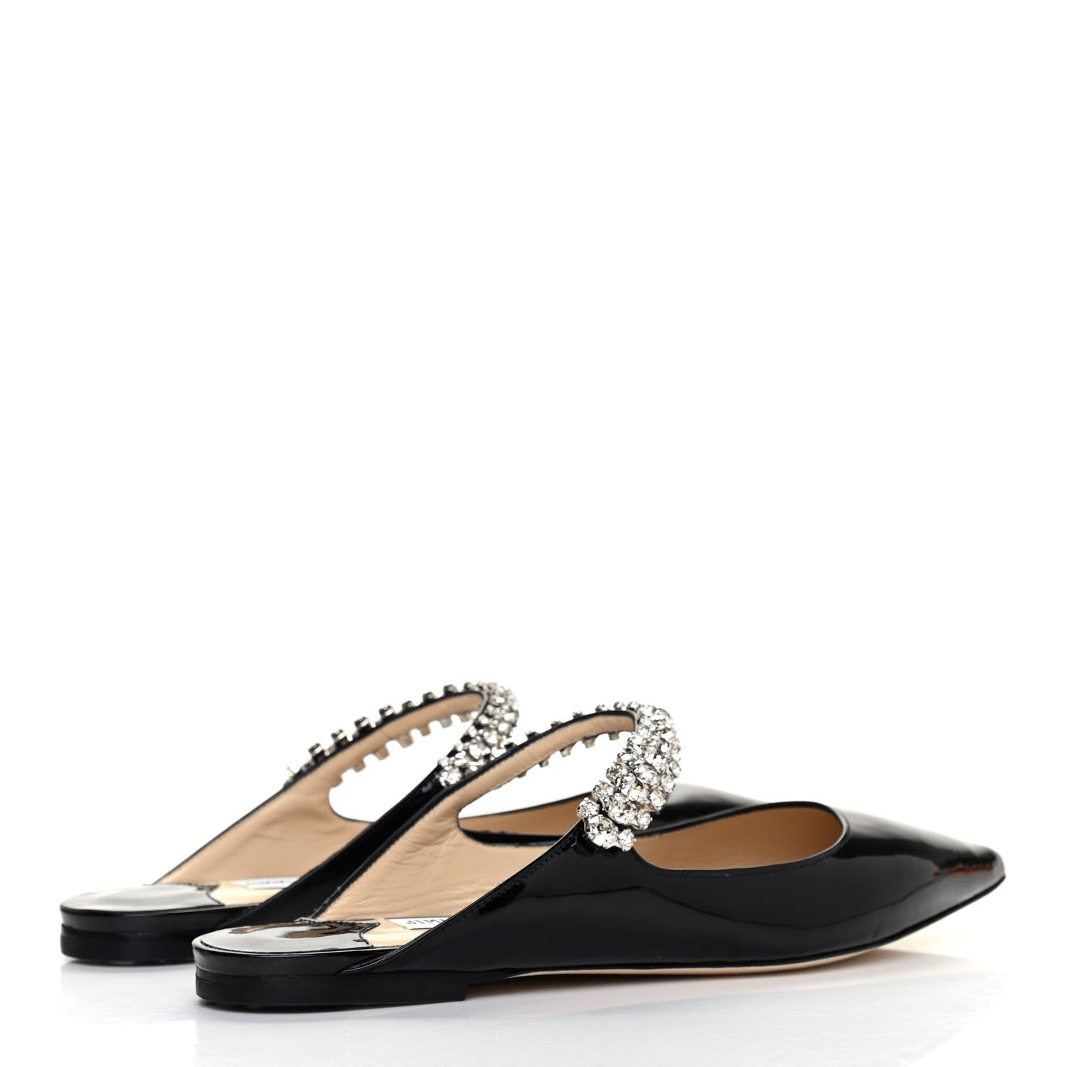 Jimmy Choo Patent Calfskin Bing Flats 38.5 Black 4 of 9