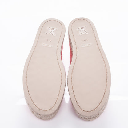 Louis Vuitton Canvas Blue Shore Espadrille Flats 36.5 Corail 5 of 7