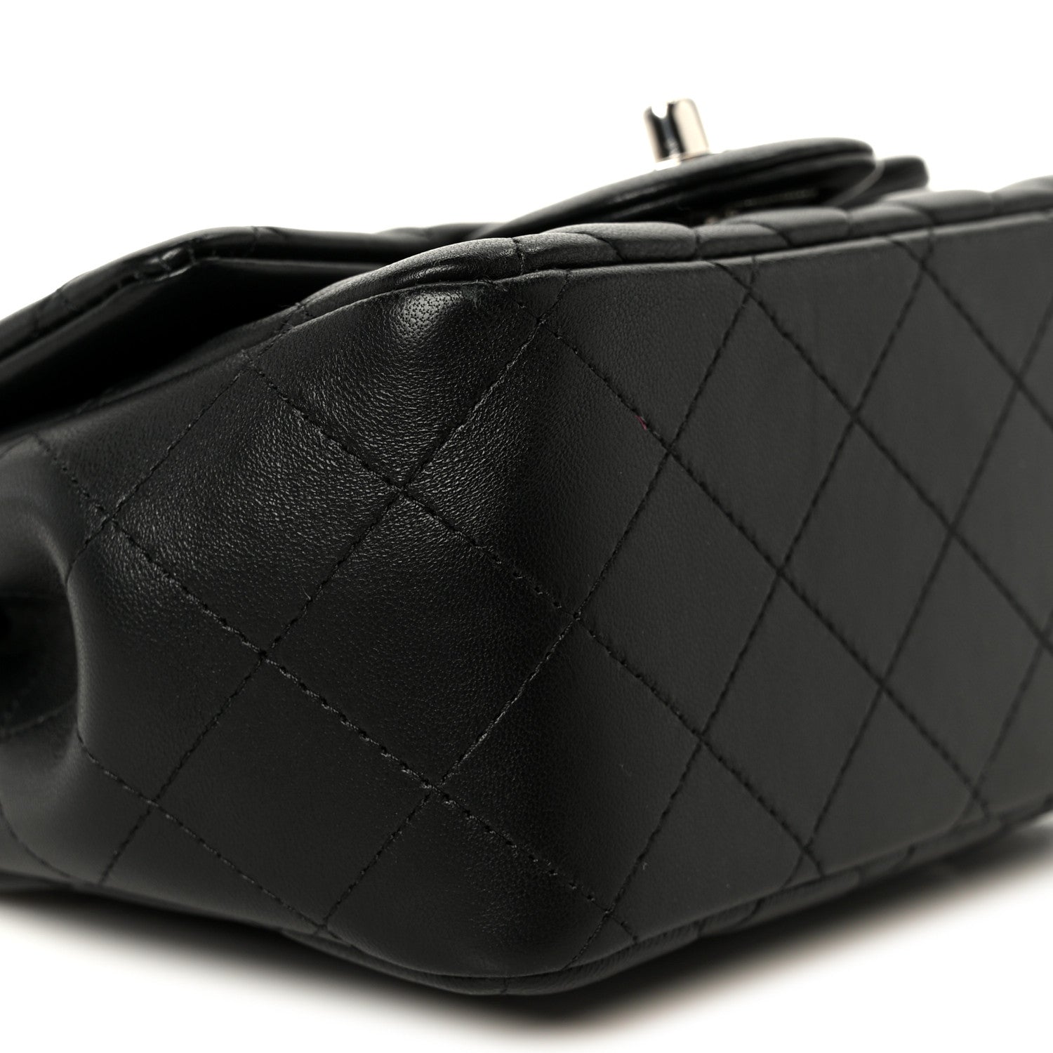 Chanel Lambskin Quilted Mini Square Flap Black 10 of 11