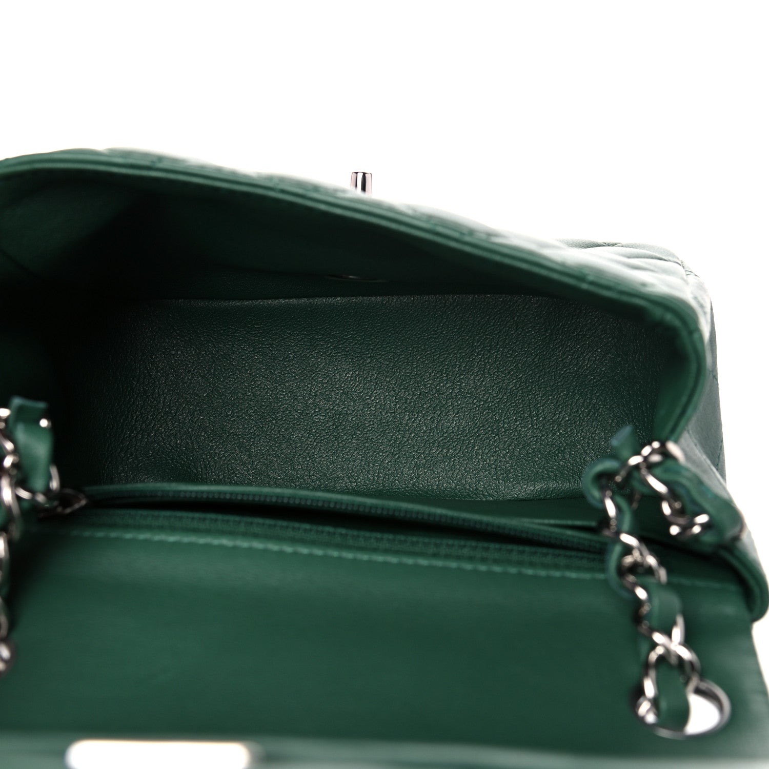 Chanel Lambskin Quilted Mini Square Flap Green 5 of 12