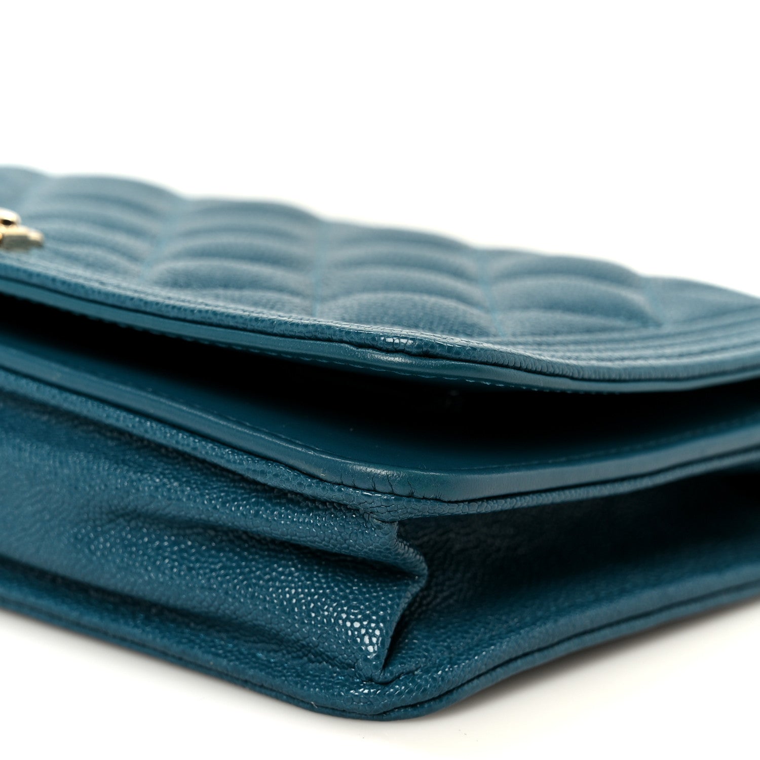 Chanel Caviar Quilted Boy Wallet On Chain WOC Blue 11 of 11