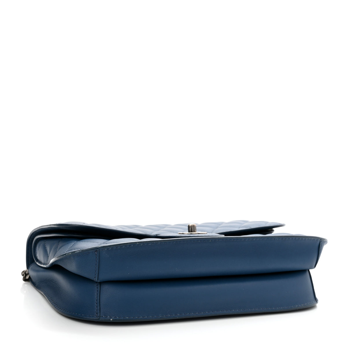 Chanel Lambskin Quilted Large Natural CC Flap Navy 3 of 11
