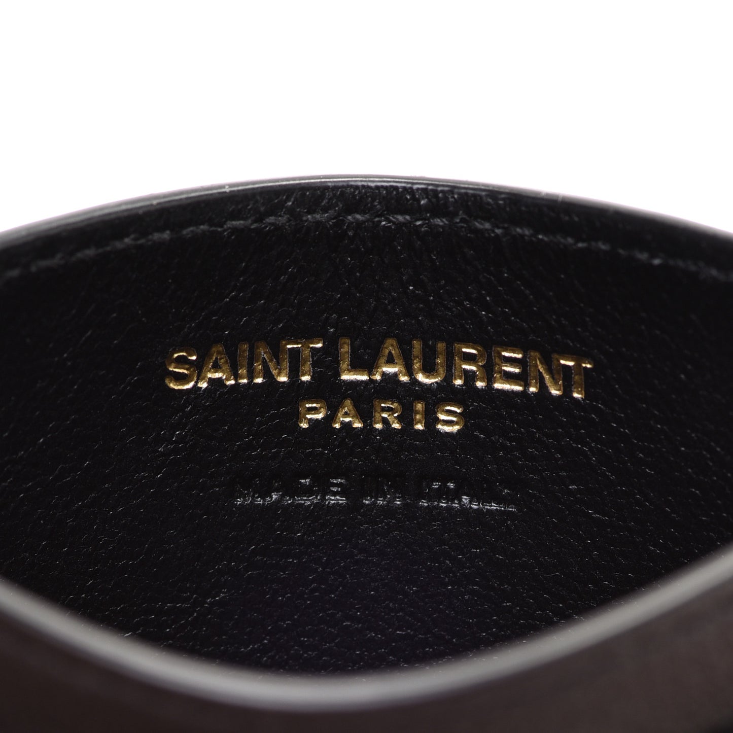 Calfskin Tiny Cassandre Credit Card Case Black