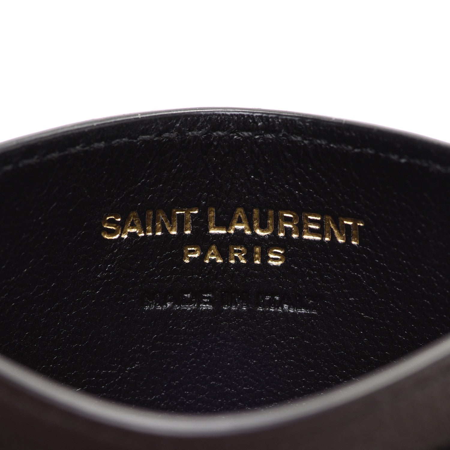 Saint Laurent Calfskin Tiny Cassandre Credit Card Case Black 6 of 8
