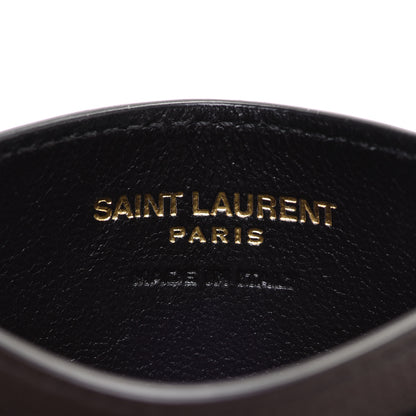 Saint Laurent Calfskin Tiny Cassandre Credit Card Case Black 6 of 8