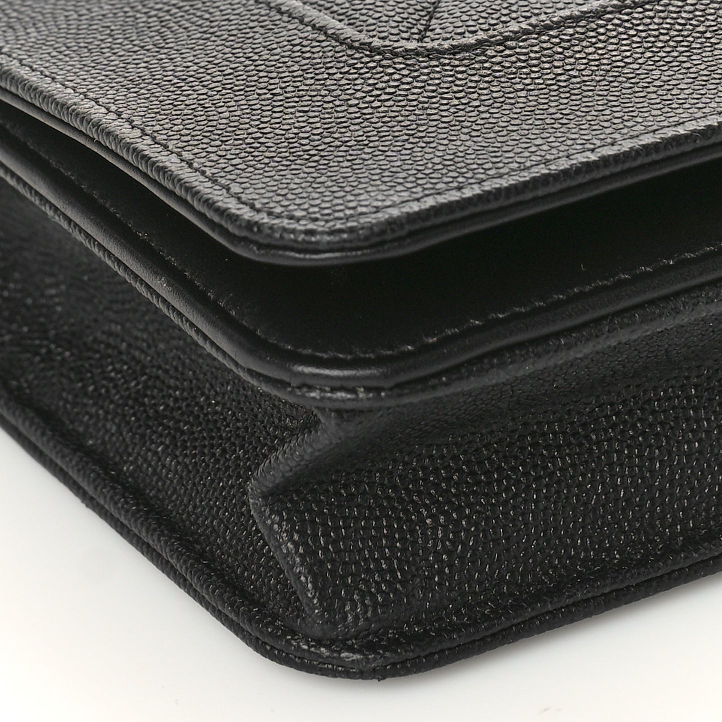 Caviar Quilted Vintage Mademoiselle Wallet On Chain WOC Black