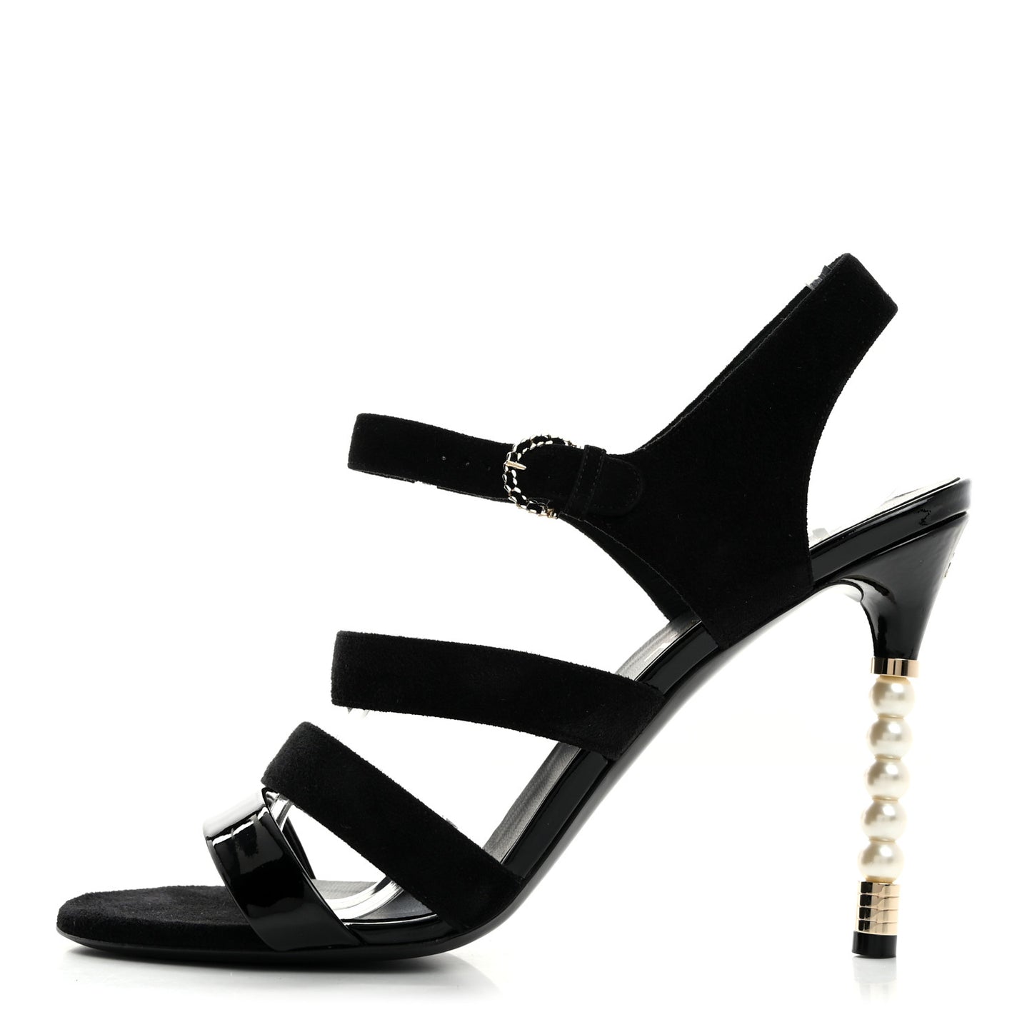 Kid Suede Pearl Sandals 41 Black