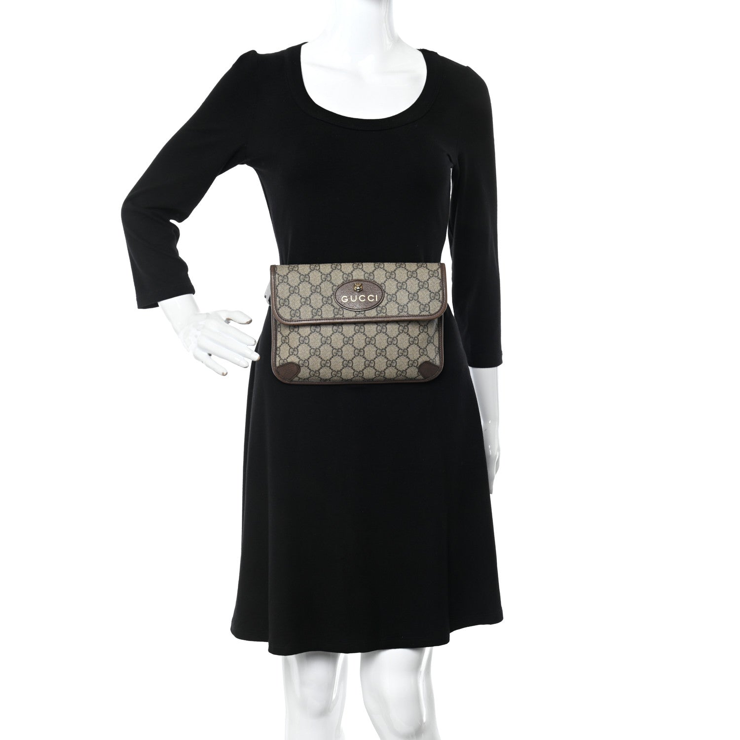 Gucci GG Supreme Monogram Neo Vintage Web Belt Bag Brown 2 of 11