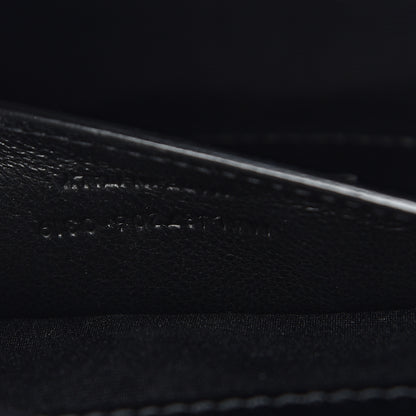 Saint Laurent Grain De Poudre Textured Mixed Matelasse Triquilt Medium Monogram Satchel Black 7 of 10