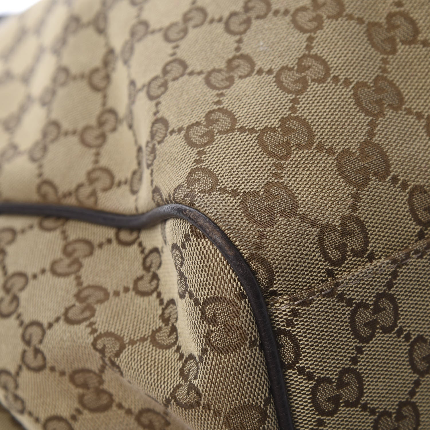 Gucci Monogram Dollar Calfskin Large Sukey Tote Beige Ebony Testa di Moro 11 of 13