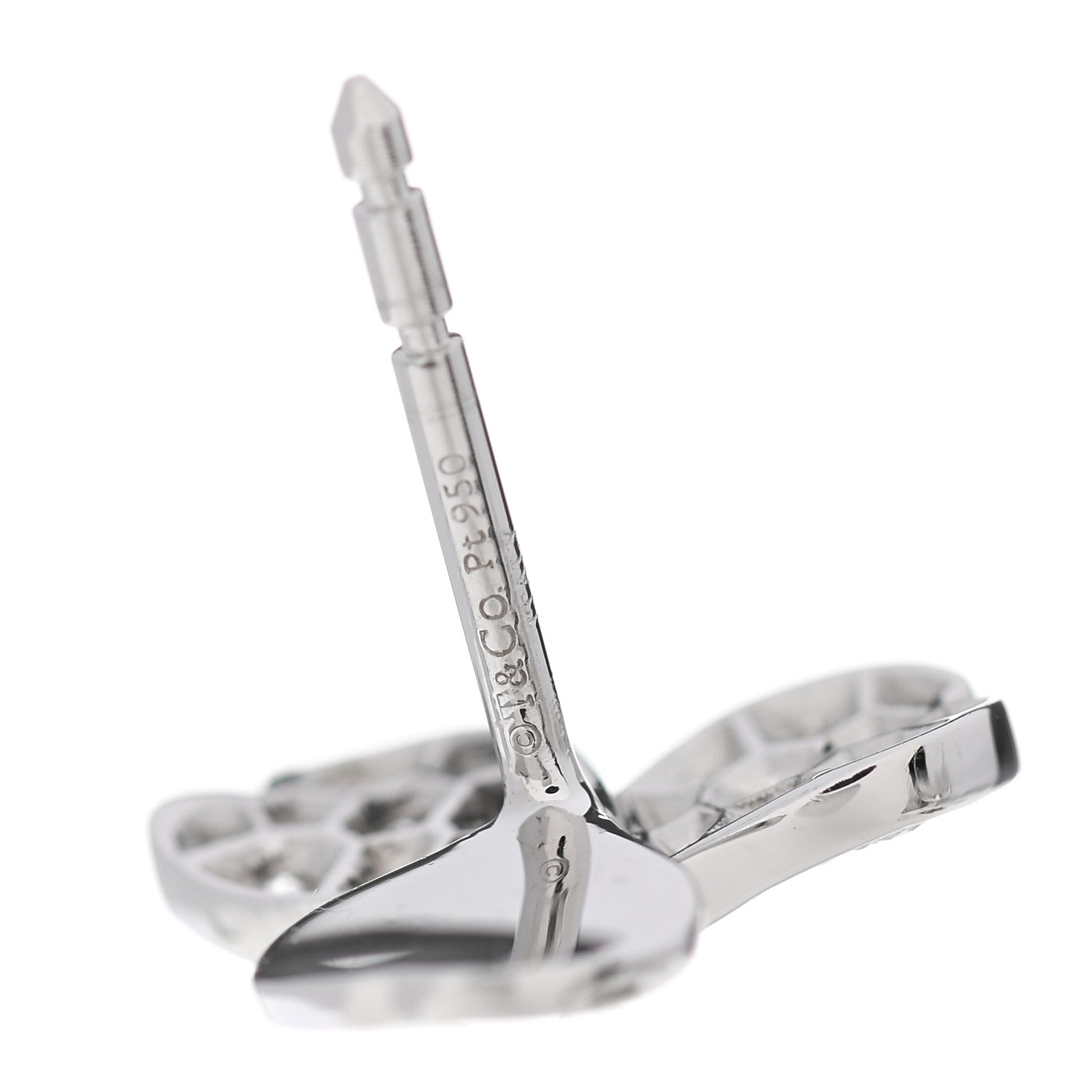 Tiffany Platinum Diamond Paper Flowers Earrings 4 of 6