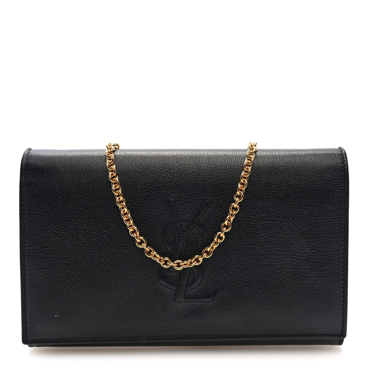Calfskin Monogram Belle de Jour Chain Clutch Black