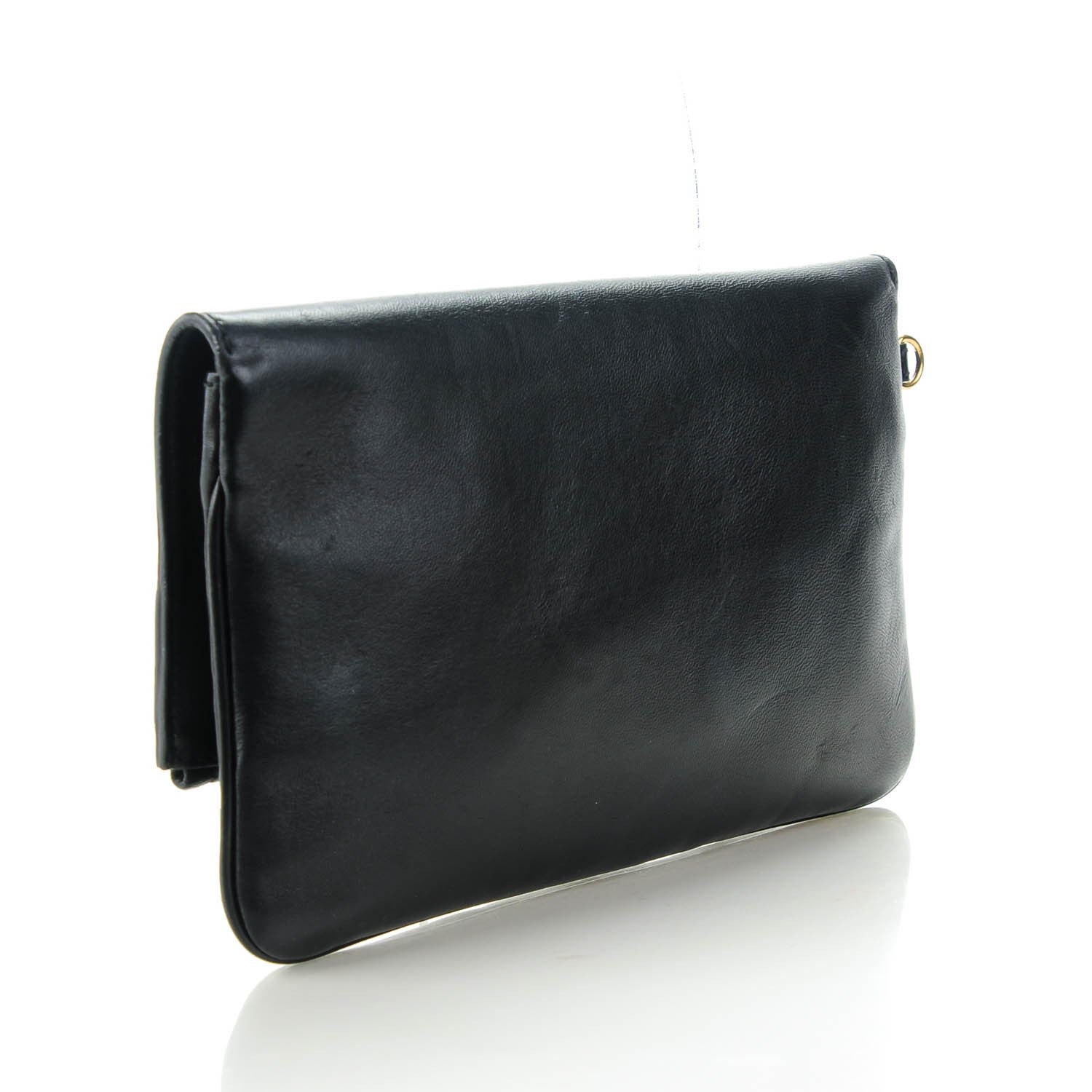 Burberry Lambskin Adeline Foldover Wristlet Clutch Black 3 of 7