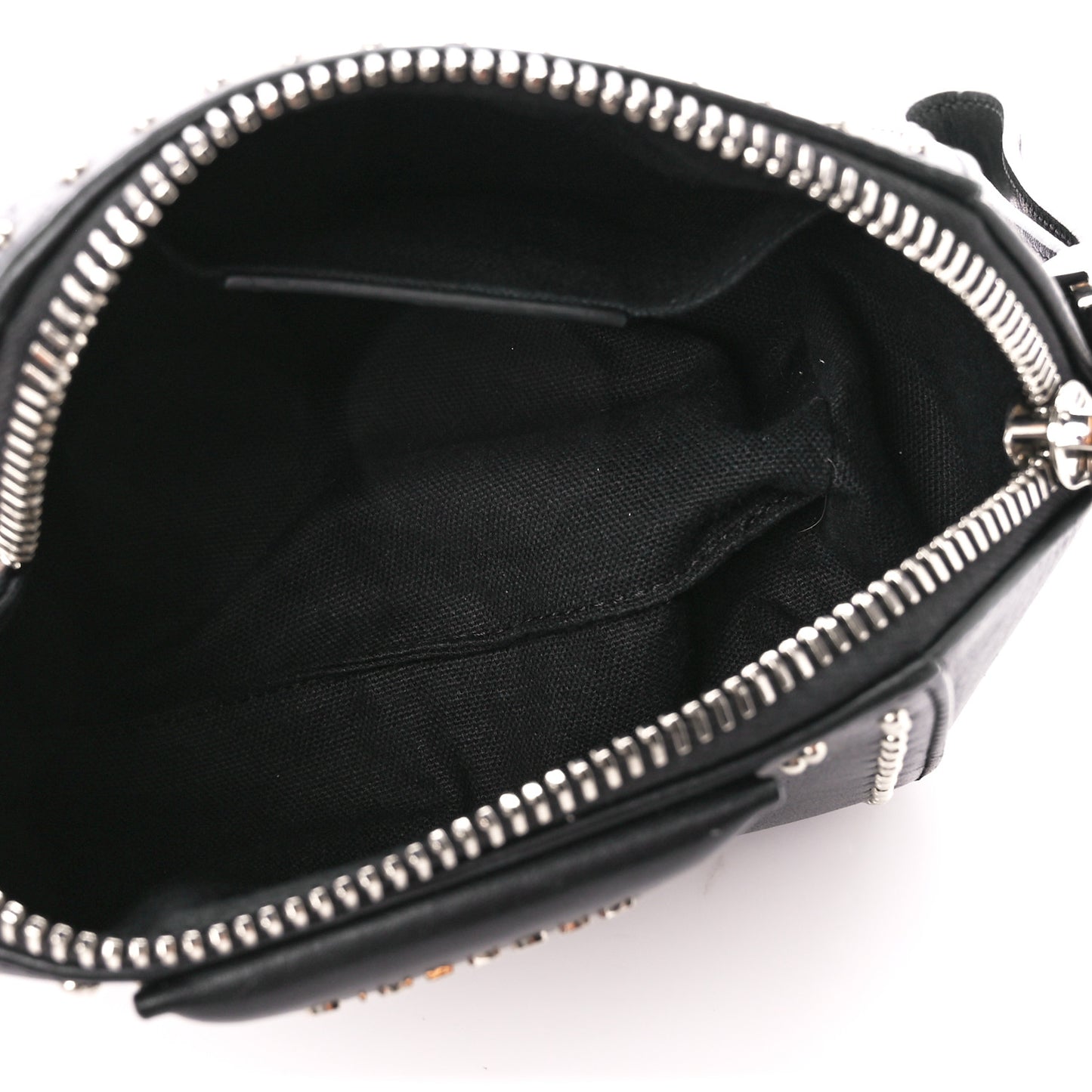 Calfskin Small Studded Antigona Beauty Wristlet Black