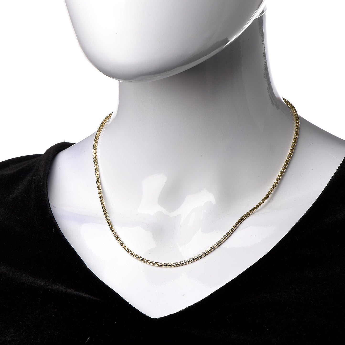 18K Yellow Gold 2.7mm Box Chain Necklace 18"