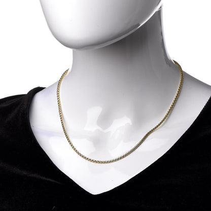 David Yurman 18K Yellow Gold 2.7mm Box Chain Necklace 18" 2 of 5