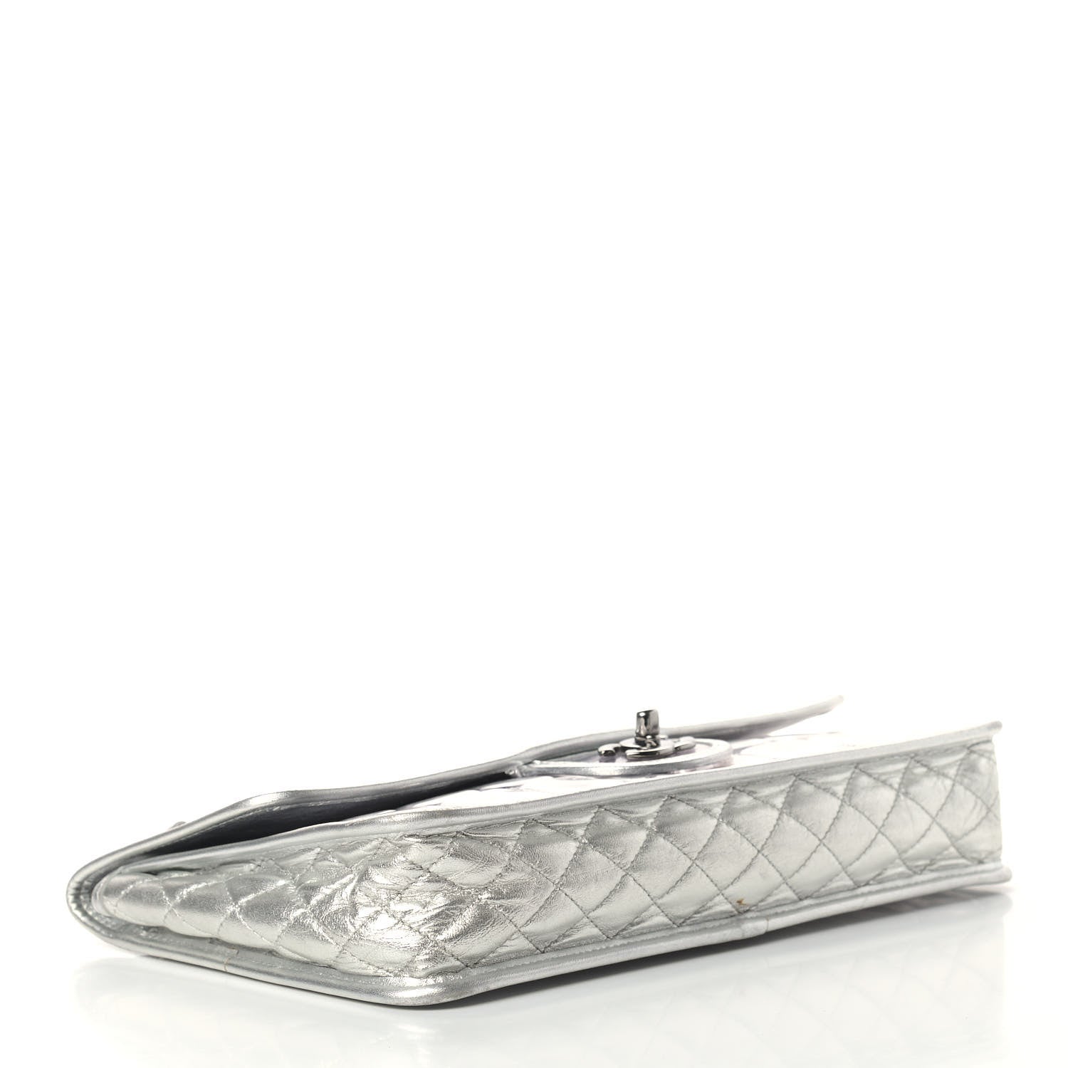 Chanel Vinyl Large Ice Cube Flap Silver 4 of 11