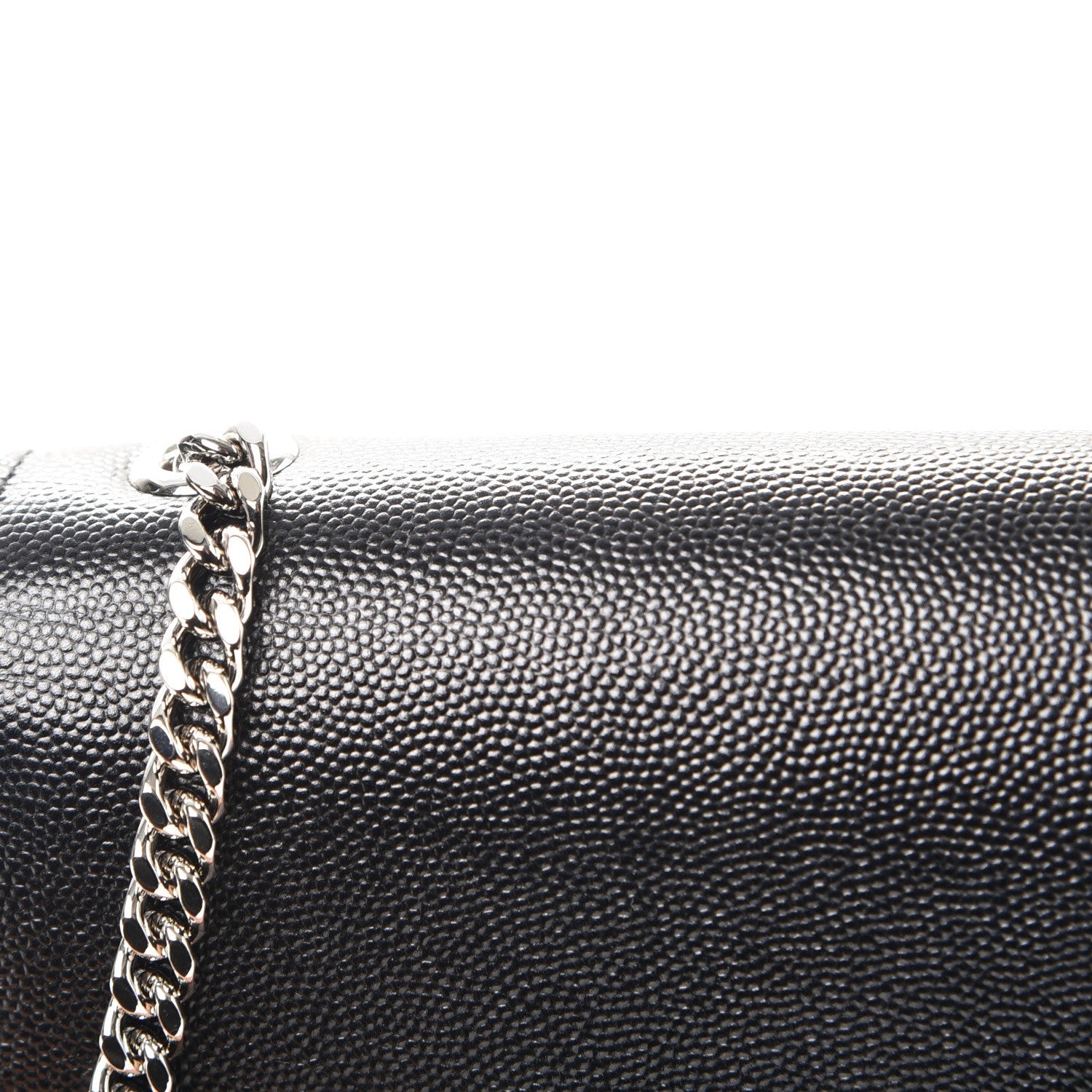 Saint Laurent Grain De Poudre Medium Classic Monogram Kate Satchel Black 6 of 7